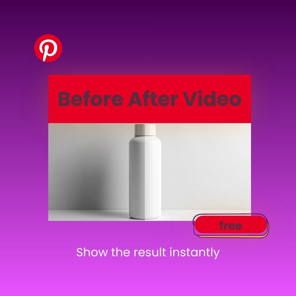 minimal product image showing before and after transformation for ecommerce video content