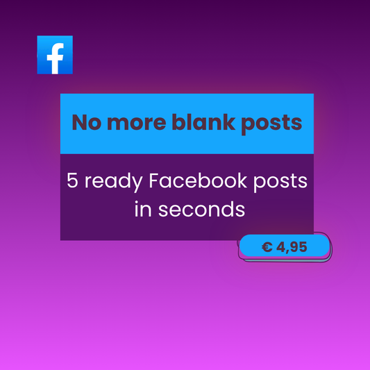 Facebook Content System showing 5 ready-to-use Facebook posts created with AI for small business owners