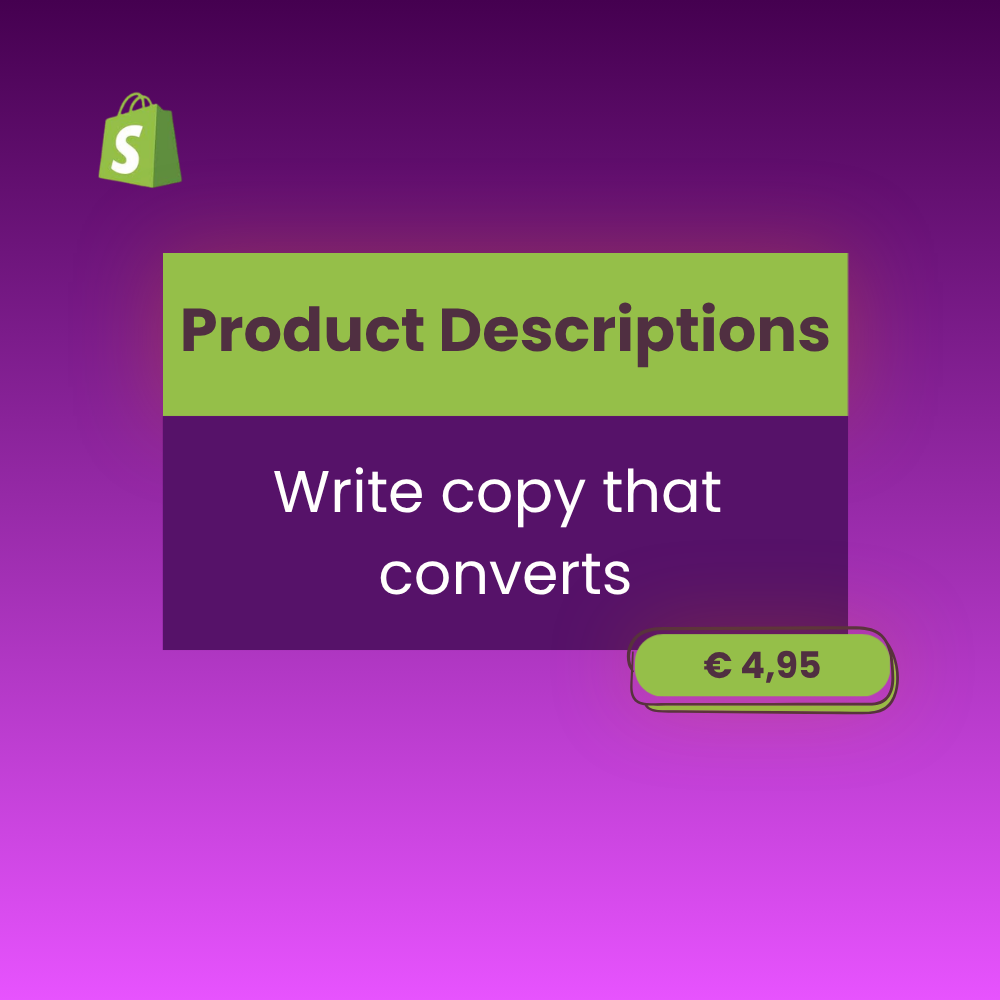 AI framework for writing high-converting Shopify product descriptions optimized for SEO, clarity and sales in 2026