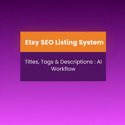 Etsy SEO Listing System zonder prijsbadge