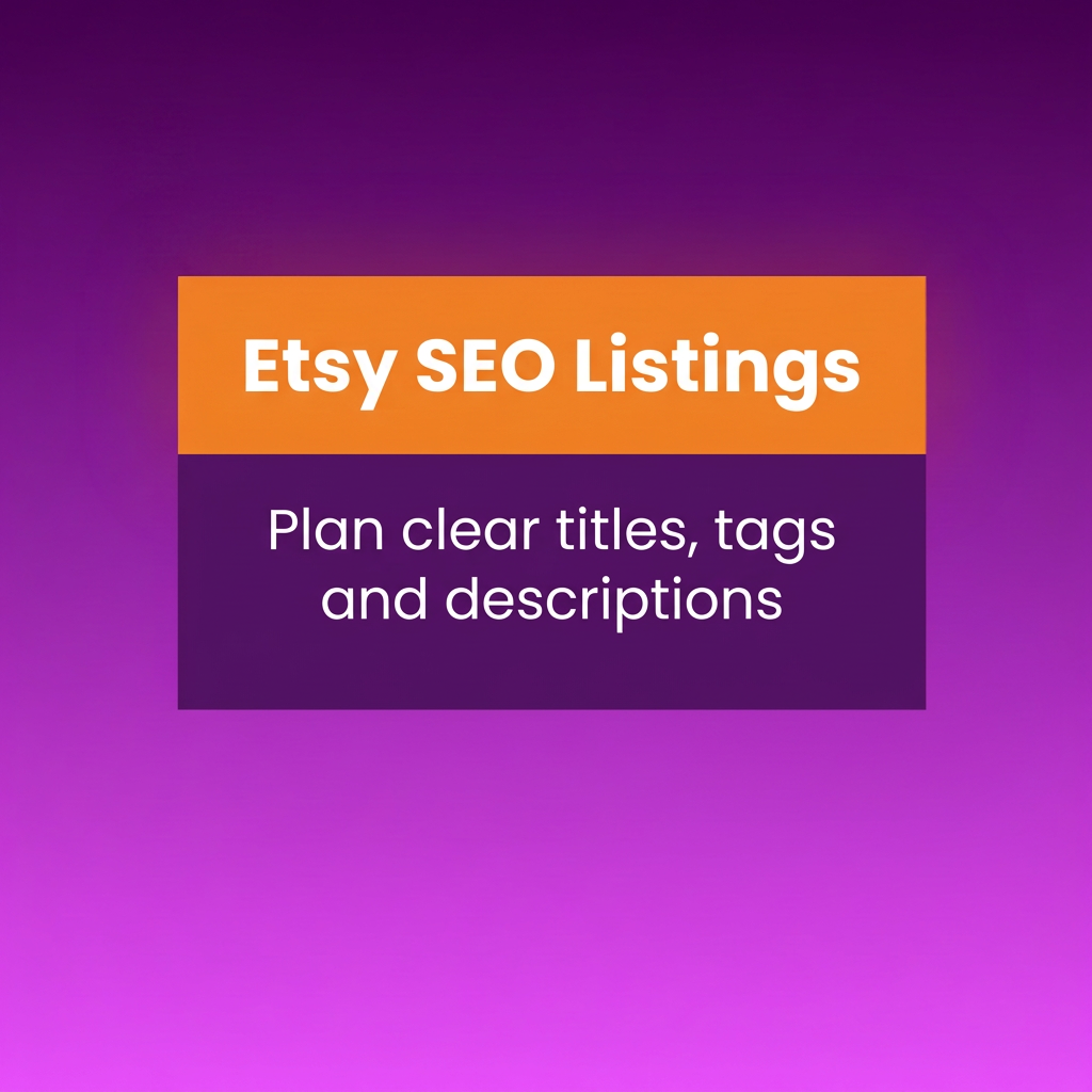 Etsy SEO Listings met neutrale tekst