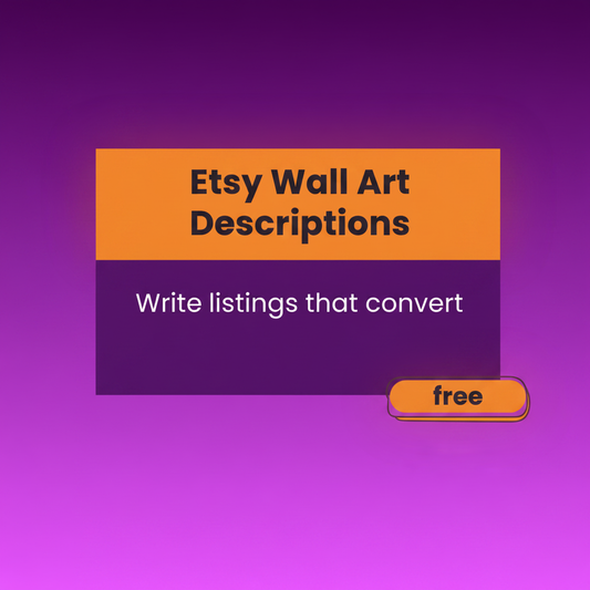 Free Etsy Wall Art Description Prompt