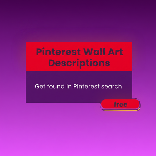 Free Pinterest Description Prompt for Wall Art