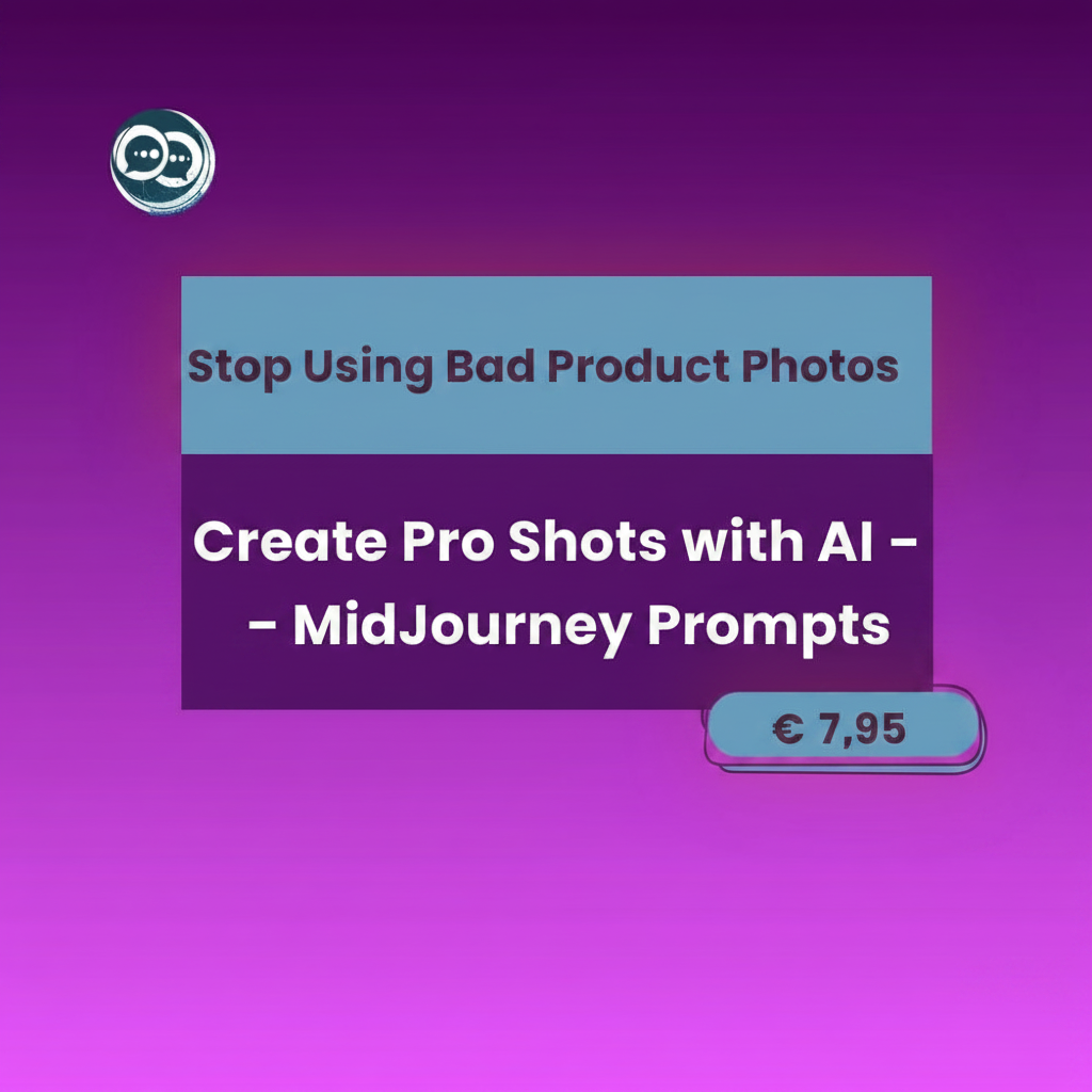 MidJourney camera prompt pack for professional product photography – generate photorealistic product shots with AI for online sellers on Etsy, Shopify and more in 2026