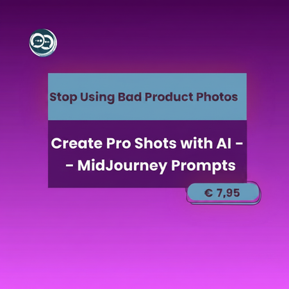MidJourney camera prompt pack for professional product photography – generate photorealistic product shots with AI for online sellers on Etsy, Shopify and more in 2026