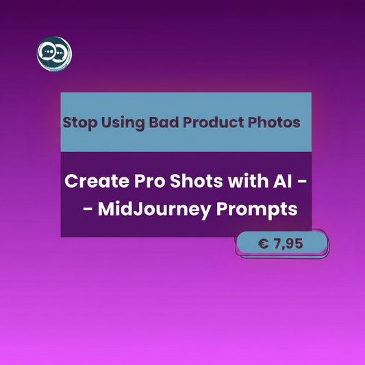 MidJourney camera prompt pack for professional product photography – generate photorealistic product shots with AI for online sellers on Etsy, Shopify and more in 2026