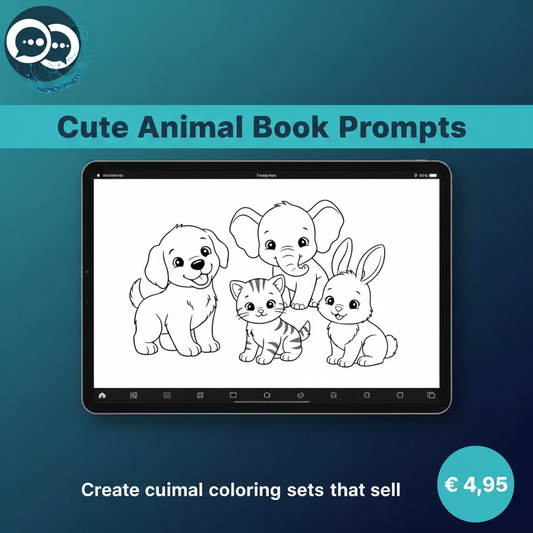 Create Cute Animal Coloring Books with AI – product card