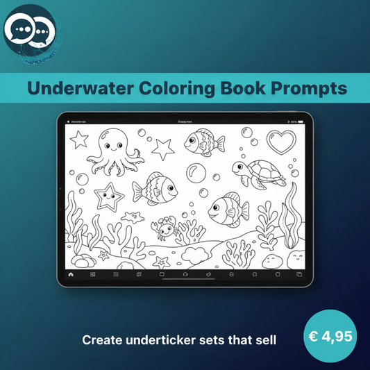 Underwater Coloring Book Prompts – product card
