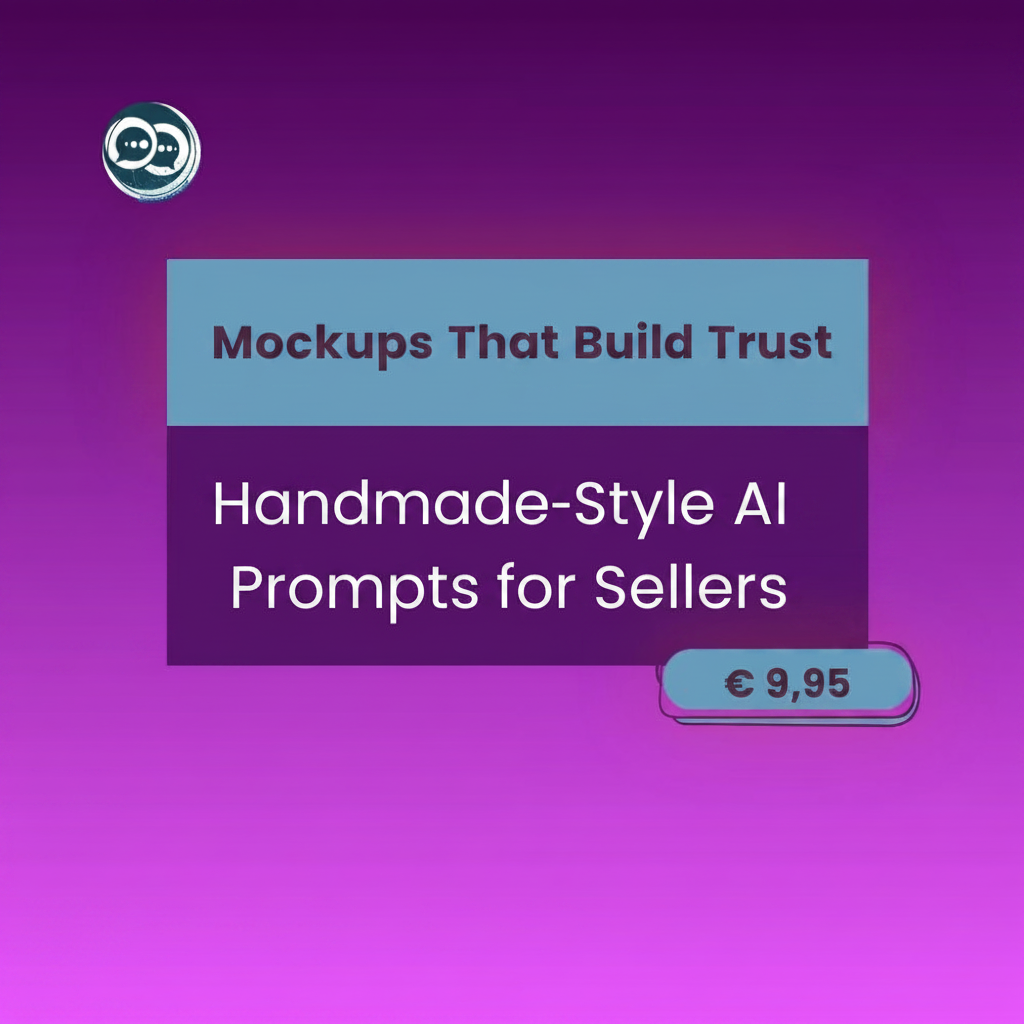 MidJourney handmade mockup prompts for online sellers – create warm, authentic AI product visuals for Etsy, Shopify and more with structured prompt frameworks in 2026