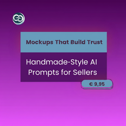 MidJourney handmade mockup prompts for online sellers – create warm, authentic AI product visuals for Etsy, Shopify and more with structured prompt frameworks in 2026