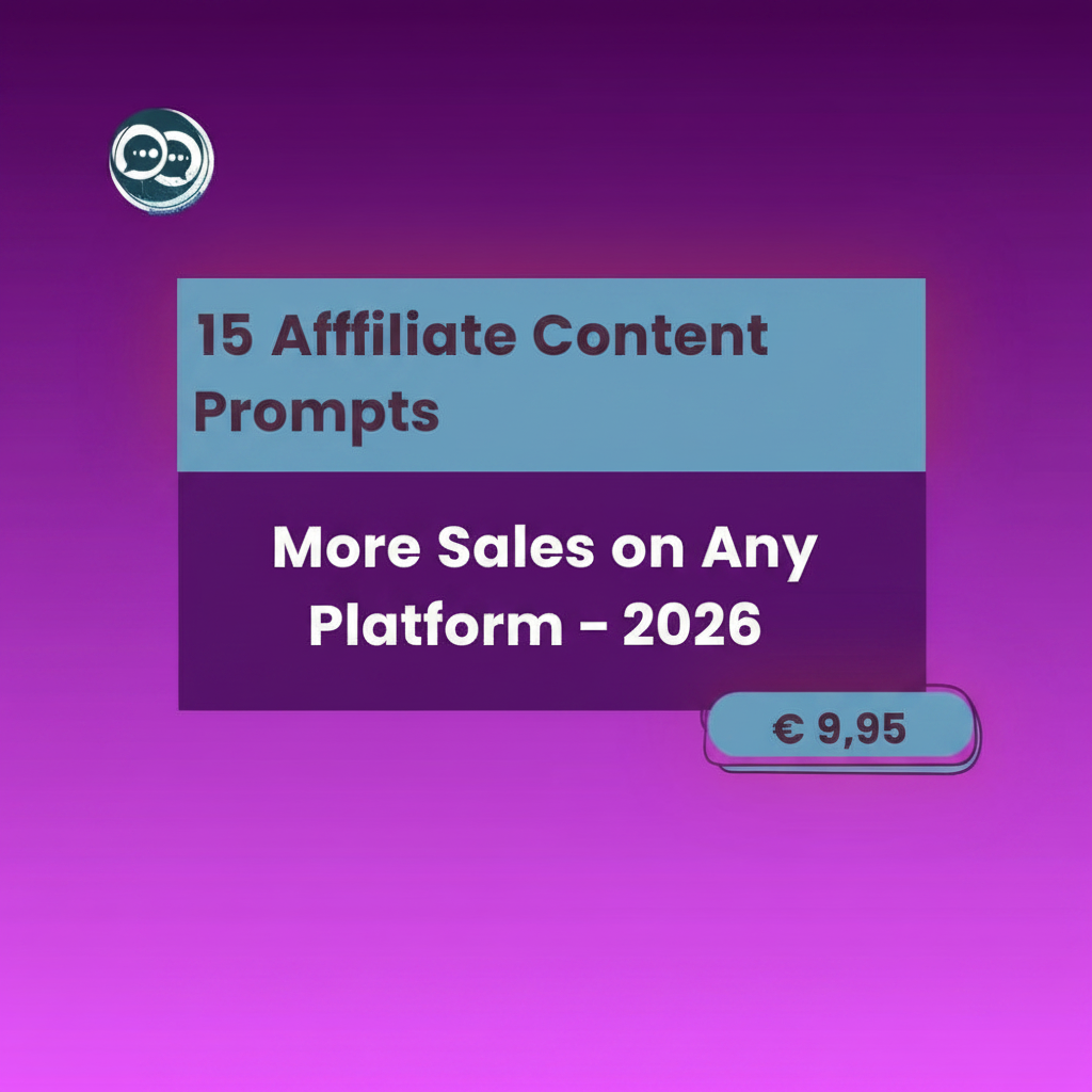 15 premium affiliate content prompts for more sales in 2026 – advanced AI prompts for TikTok, Instagram, Pinterest, email and more to build a consistent affiliate content system