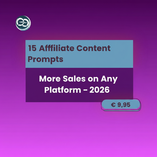 15 premium affiliate content prompts for more sales in 2026 – advanced AI prompts for TikTok, Instagram, Pinterest, email and more to build a consistent affiliate content system