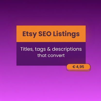Etsy SEO Listing System 2026 – AI Workflow for Titles, Tags and Descriptions That Convert