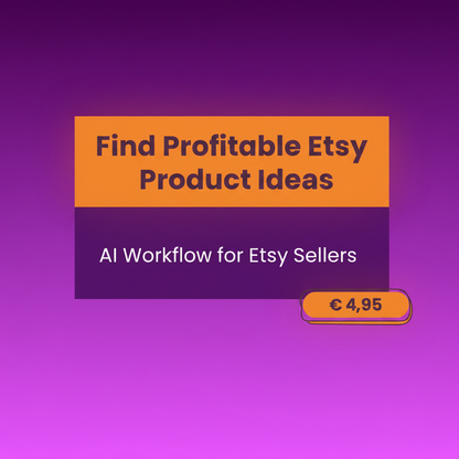 Find profitable Etsy product ideas with this AI workflow PDF – discover what sells based on real search behavior, not guesswork, in 2026