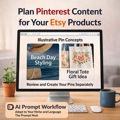 Pinterest-pinconcepten voor Etsy-producten