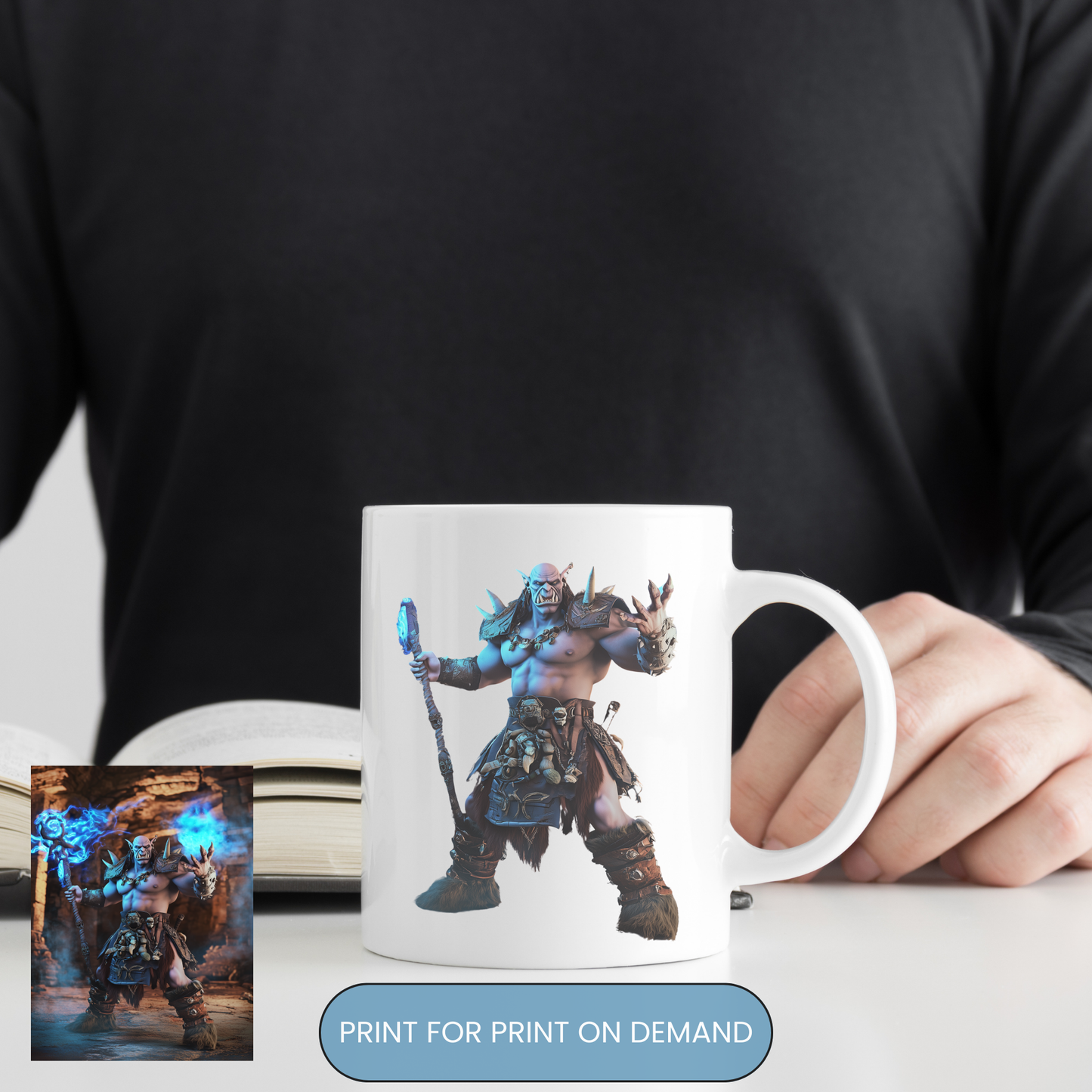 World of Warcraft-inspired characters designed for print-on-demand merchandise.