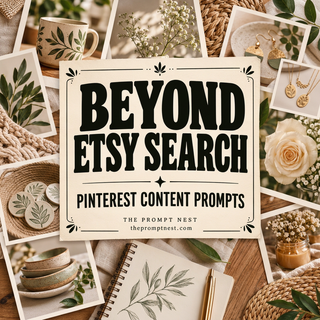 Vierkante Pinterest-contentafbeelding voor Etsy-verkopers