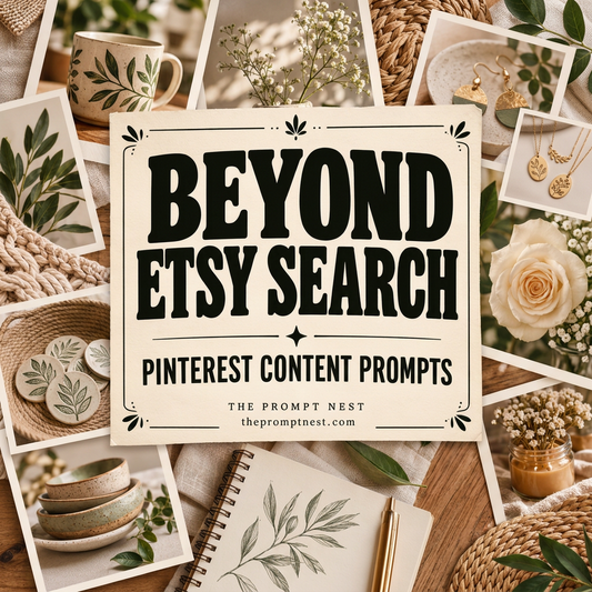 Vierkante Pinterest-contentafbeelding voor Etsy-verkopers